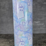 kawaii witchy ghosties ouija bats pastel pink blue gothic 20oz straight tumbler