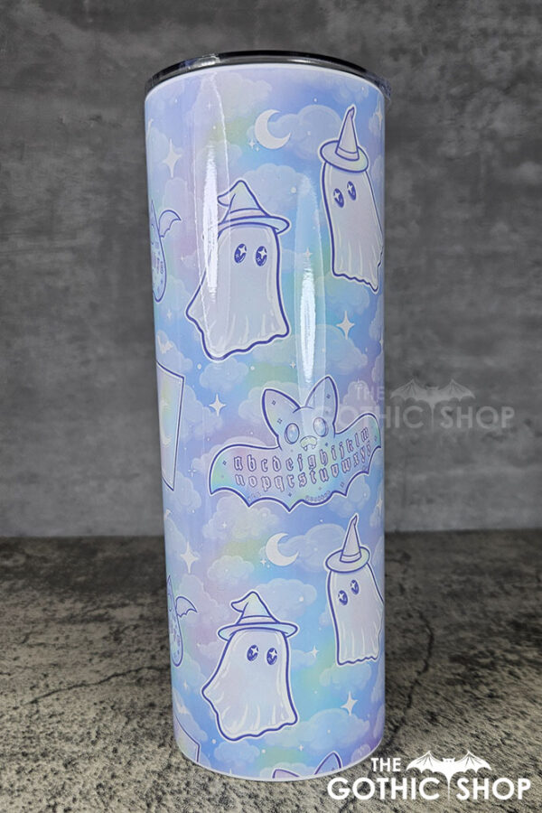 kawaii witchy ghosties ouija bats pastel pink blue gothic 20oz straight tumbler