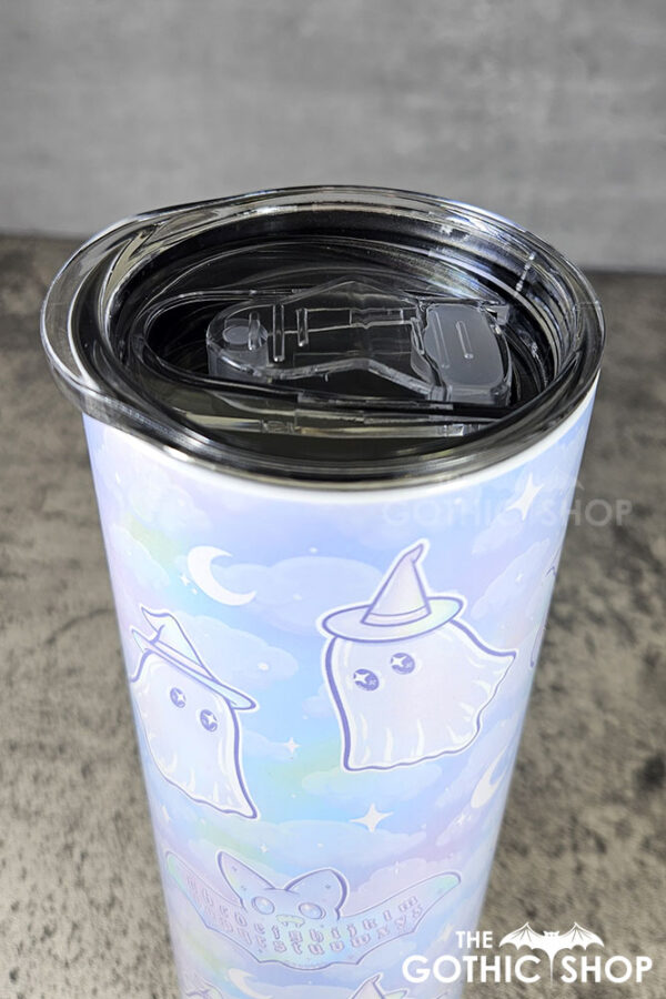 kawaii witchy ghosties ouija bats pastel pink blue gothic 20oz straight tumbler