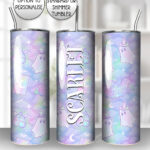 personalised kawaii witchy ghosties ouija bats pastel pink blue gothic 20oz straight tumbler