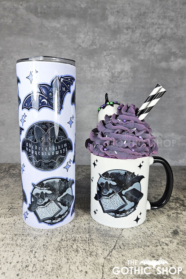 friggin bats & books gothic mug