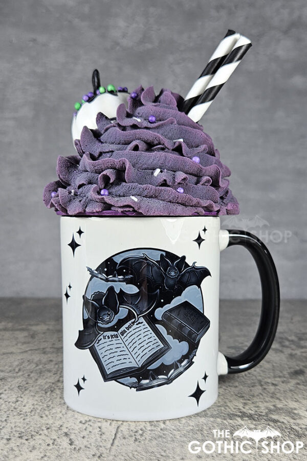 friggin bats & books gothic mug