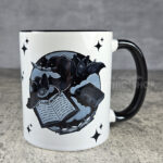 friggin bats & books gothic mug