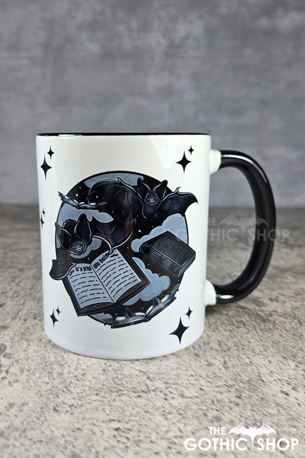 friggin bats & books gothic mug