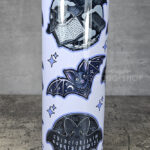 friggin bats & books & ouija bats light purple gothic 20oz straight tumbler