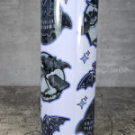 friggin bats & books & ouija bats light purple gothic 20oz straight tumbler