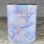 friggin bats & books pastel pink blue gothic print