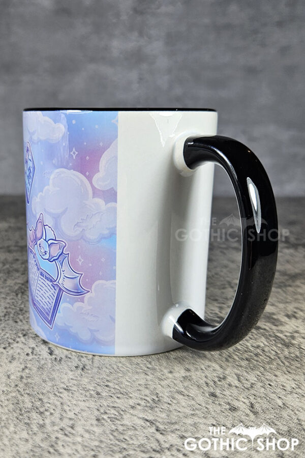friggin bats & books pastel pink blue gothic print