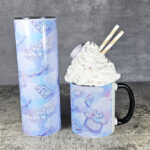 friggin bats & books pastel pink blue gothic print