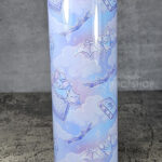 friggin bats & books pink & blue pastel gothic 20oz straight tumbler