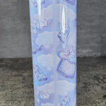 friggin bats & books pink & blue pastel gothic 20oz straight tumbler