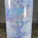 friggin bats & books pink & blue pastel gothic 20oz straight tumbler
