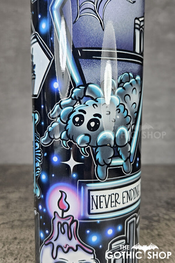 bookish nook spider book lovers club bookshelves gothic 20oz straight tumbler second
