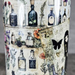 witch's apothecary potions & flowers light 20oz straight gothic tumbler