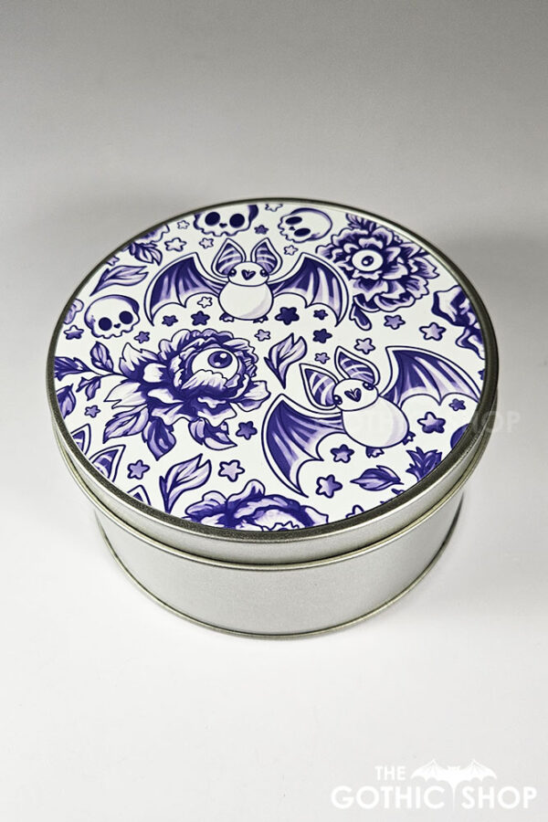 spooky porcelain purple bat round tin (copy)