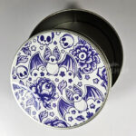spooky porcelain purple bat round tin (copy)