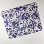 spooky porcelain purple bats & flowers gothic mouse mat