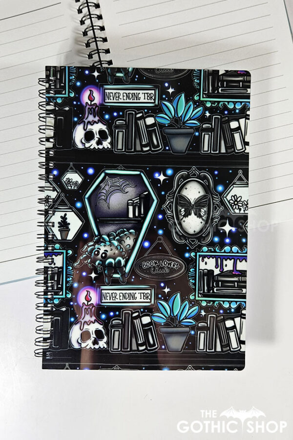 bookish book lovers nook spider bookshelves gothic a5 notebook journal