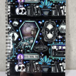 bookish book lovers nook spider bookshelves gothic a5 notebook journal