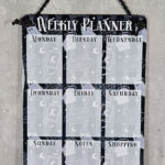 kawaii witchy ghosties ouija bats grey stripe planner whiteboard metal sign