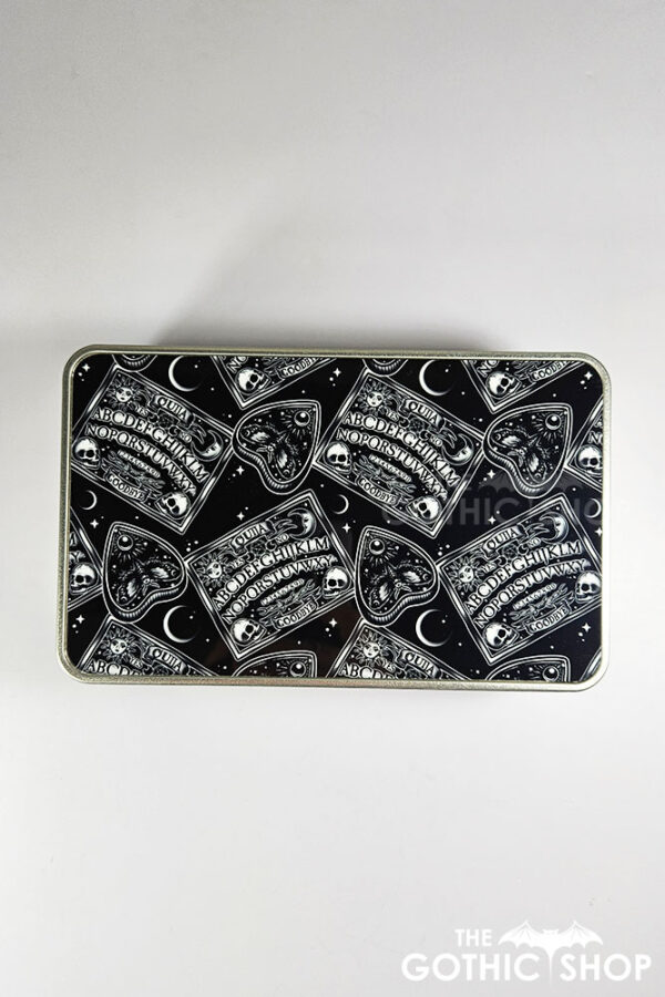 ouija spirit board & planchettes rectangular storage tin