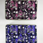 sew magical bright pink stripe gothic keepsake rectangular tin