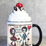 personalised favourite weirdo skeleton couple mug gift