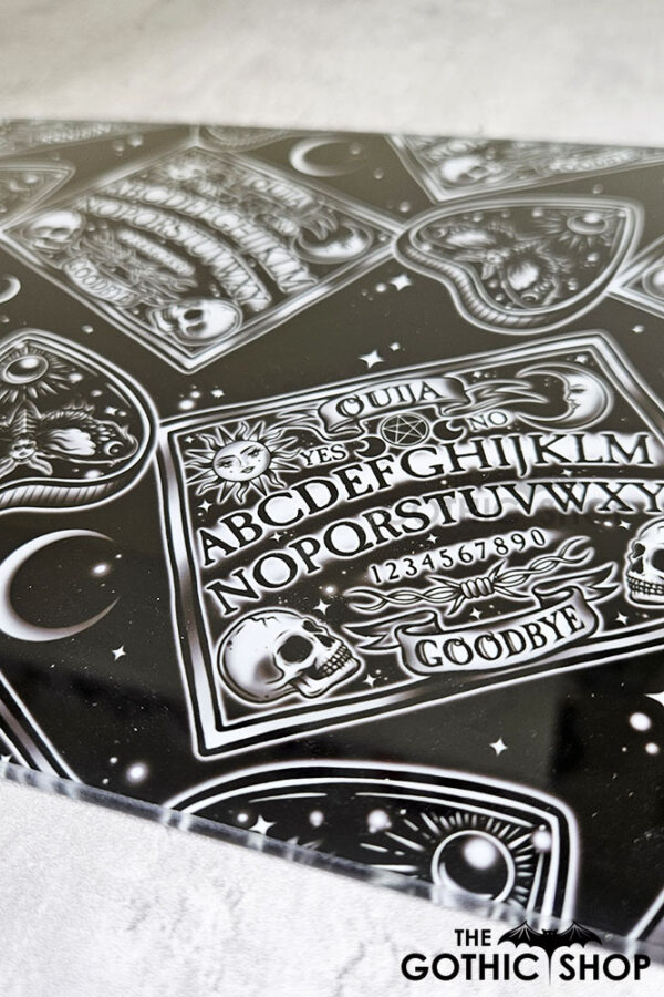 ouija spirit board & planchettes glass chopping board or worktop protector