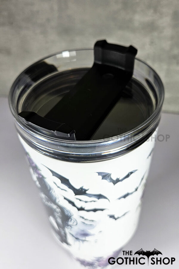 goth lady purple roses gothic large 40oz tumbler stanley style cup
