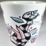 pet sandworm & roses small plant pot