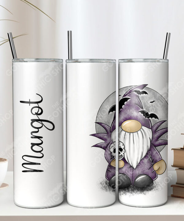 gothic gonk gnome 20oz straight tumbler with option to personalise