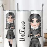 willow gothic girl 20oz straight tumbler with option to personalise