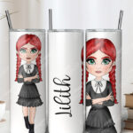 willow gothic girl 20oz straight tumbler with option to personalise