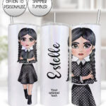 willow gothic girl straight tumbler with option to personalise