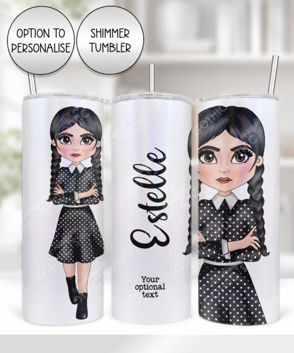 willow gothic girl straight tumbler with option to personalise