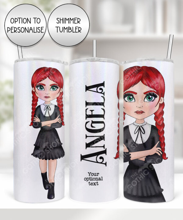 willow gothic girl straight tumbler with option to personalise
