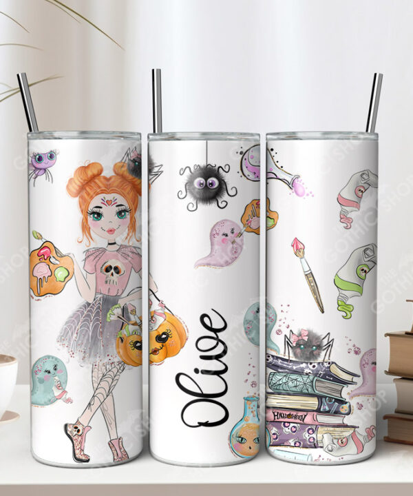 artist gothic alternative 20oz straight tumbler with option to personalise