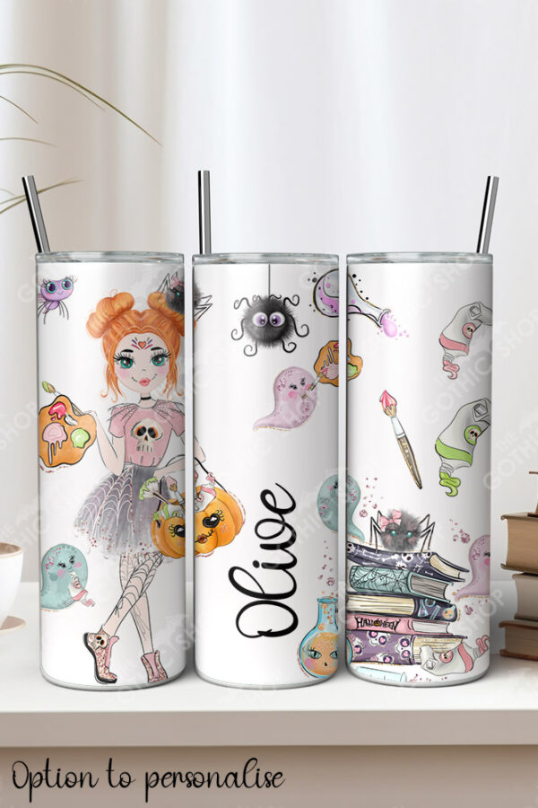 artist gothic alternative 20oz straight tumbler with option to personalise