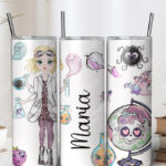 scientist gothic alternative 20oz straight tumbler with option to personalise