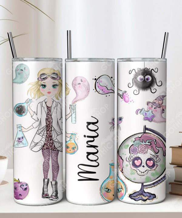 scientist gothic alternative 20oz straight tumbler with option to personalise