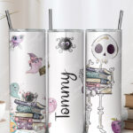 reader boy skeleton gothic alternative 20oz straight tumbler with option to personalise