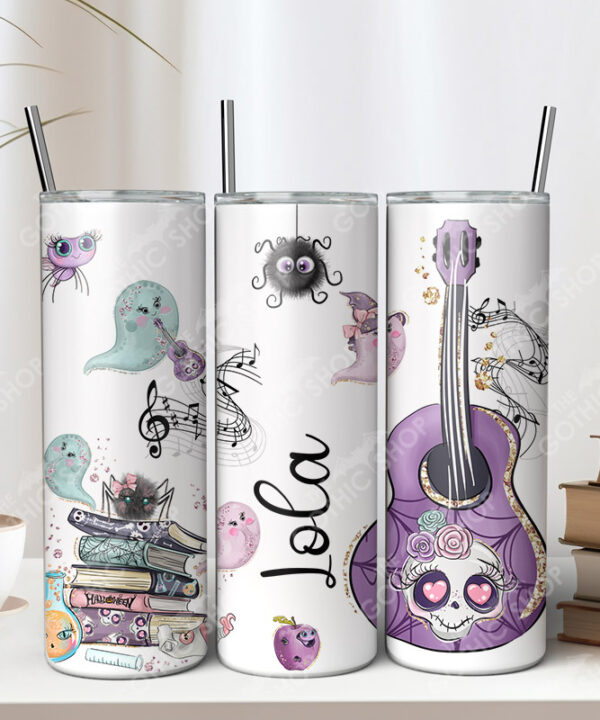guitar music gothic alternative 20oz straight tumbler with option to personalise