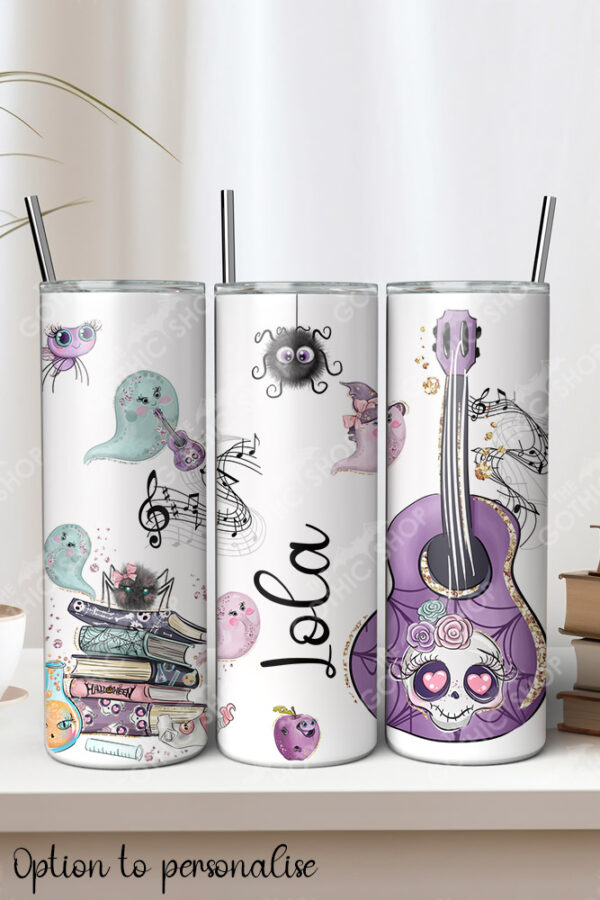 guitar music gothic alternative 20oz straight tumbler with option to personalise