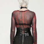 cw089 shiny black corset belt by dark in love
