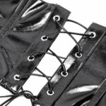 cw089 shiny black corset belt by dark in love