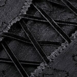 dw1003 pandora black damask & lace mini gothic dress blouse