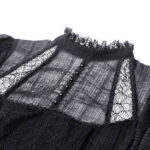 dw1005 ordelia long black gothic maxi dress with princess sleeves