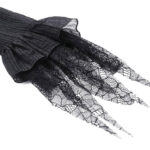 dw1005 ordelia long black gothic maxi dress with princess sleeves