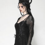dw1061 sabrina cobweb lace black gothic dress by dark in love