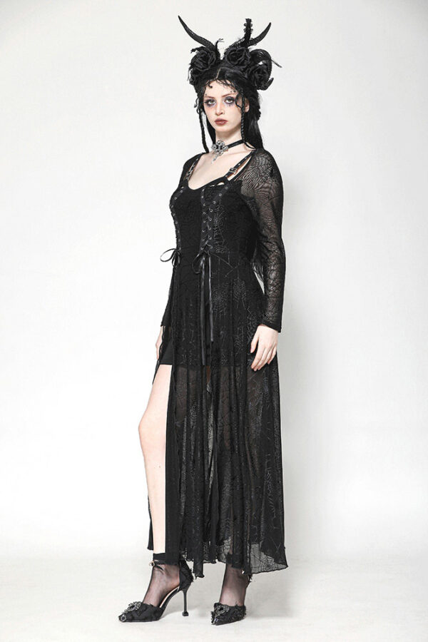 dw1061 sabrina cobweb lace black gothic dress by dark in love